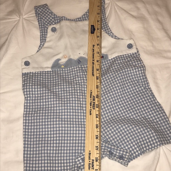 Luli & Me Blue Check Sunsuit - Picture 4 of 4
